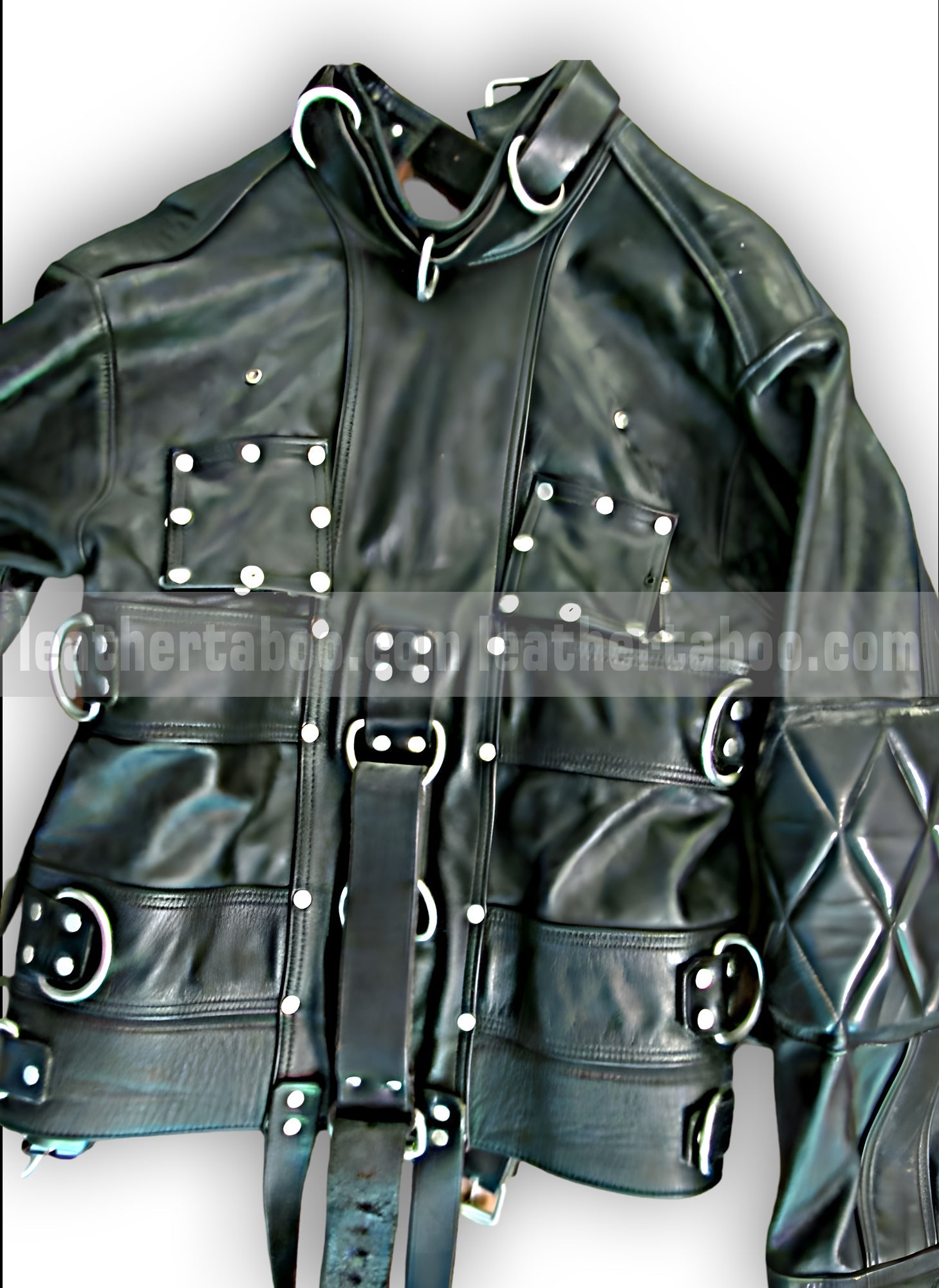 Premium Cowhide Leather Restraint Jacket for Men