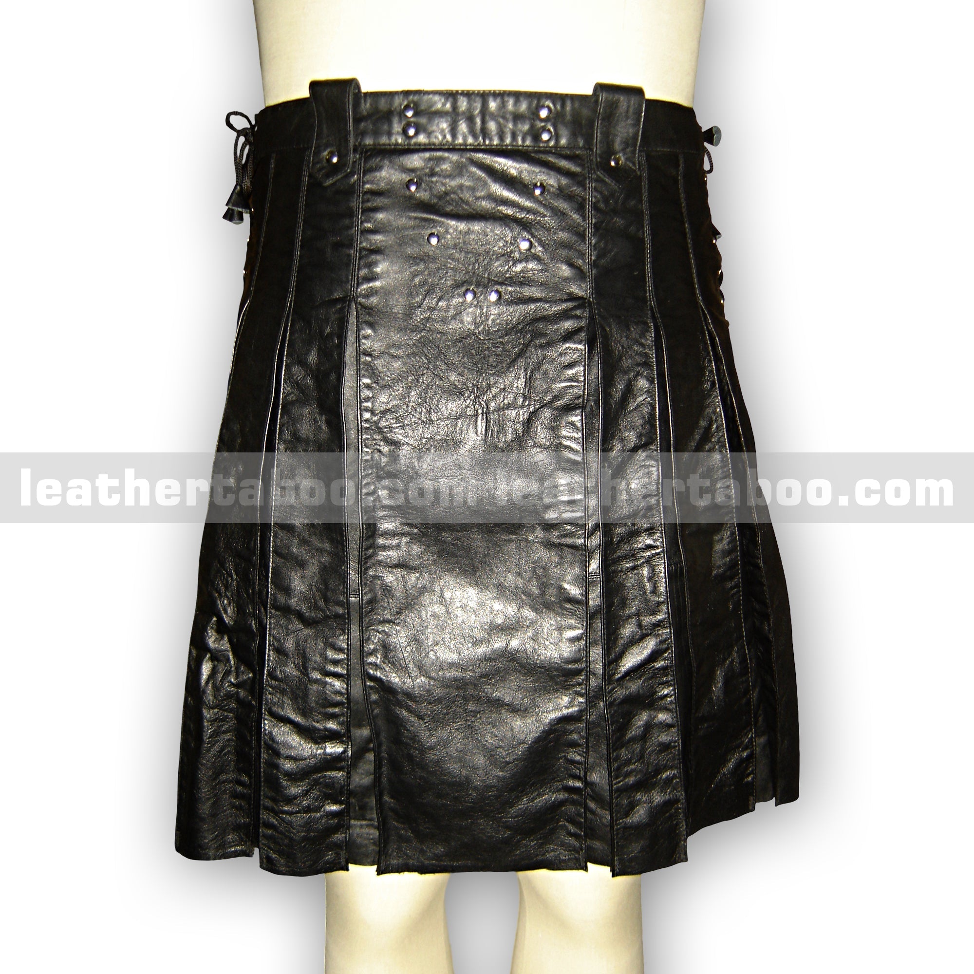 Men's Premium Sheepskin Leather Kilt Skirt – Modern Utility-Inspired Design - leather taboo