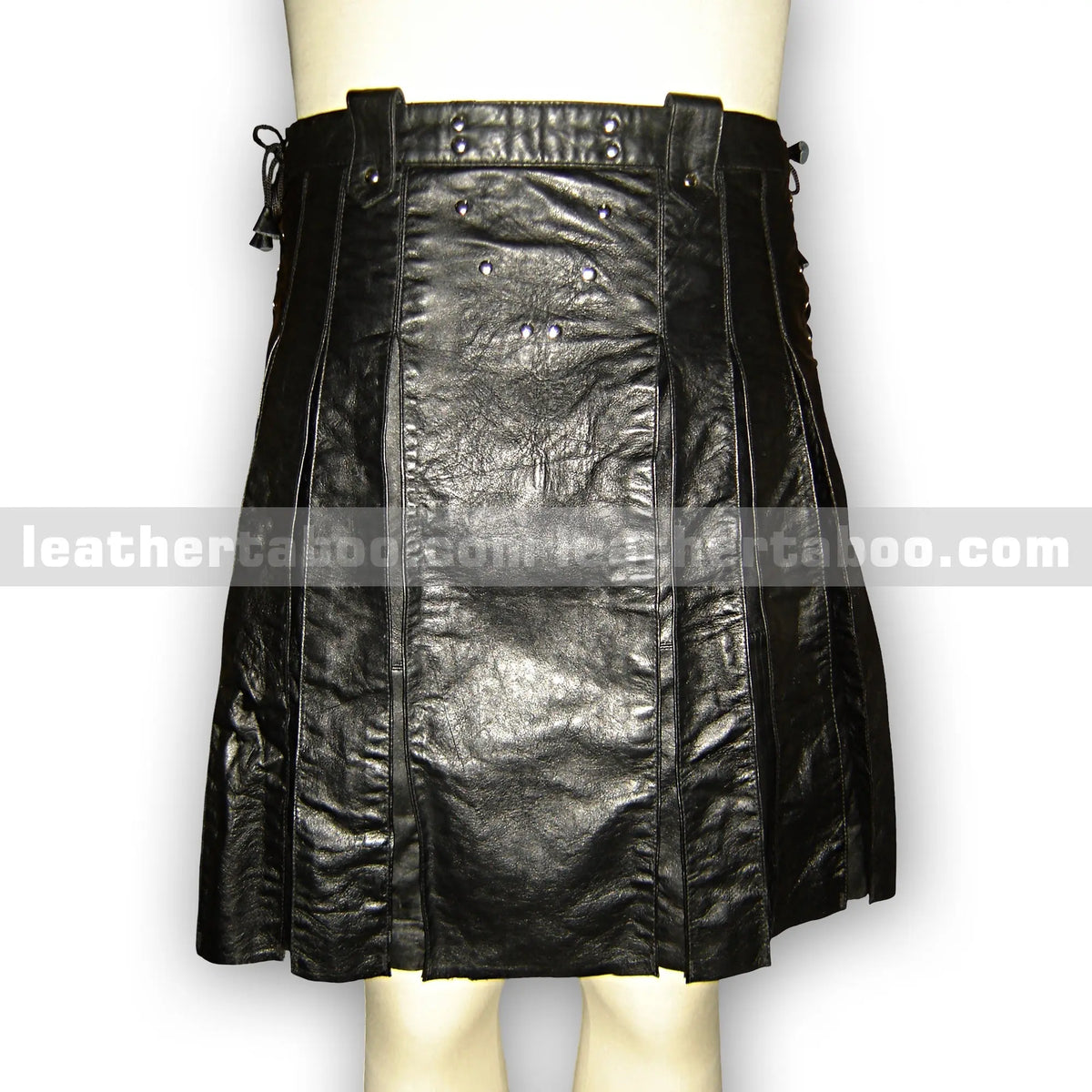 Men's Premium Sheepskin Leather Kilt Skirt – Modern Utility-Inspired Design - leather taboo