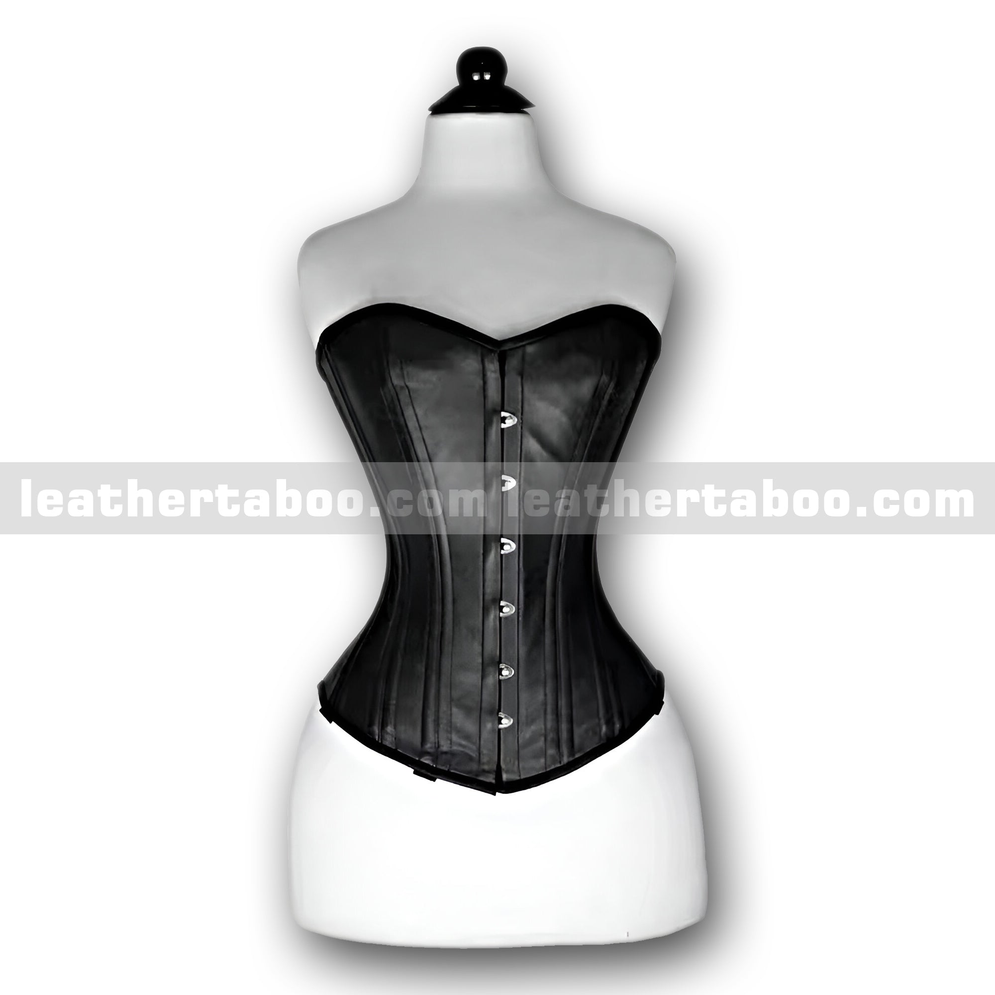 Premium Sheepskin Leather Overbust Corset for Women - leather taboo