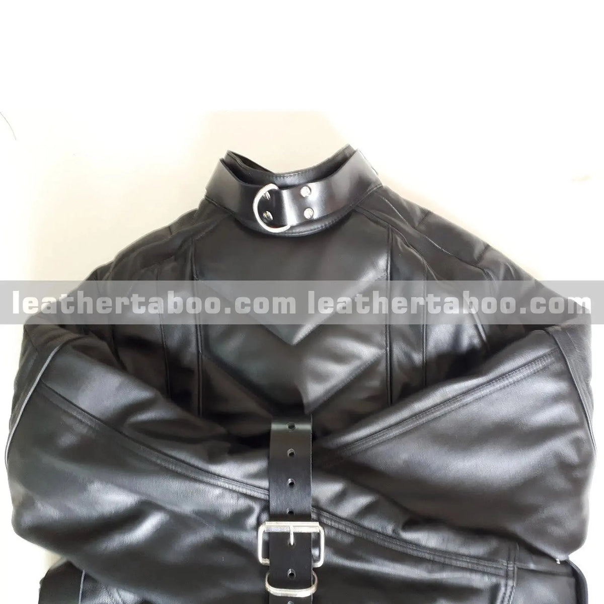 Embrace-the-Madness-Leathertaboo-s-Black-Leather-Straitjacket-for-Cosplay-and-Roleplay leather taboo