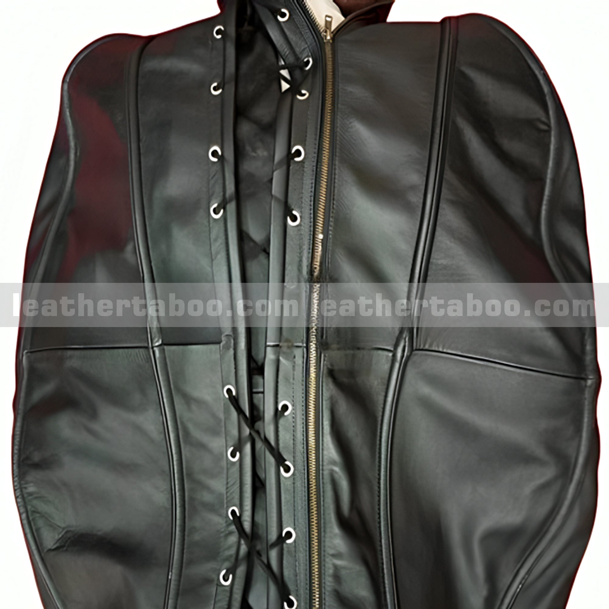 Premium-Leather-Sleepsack-Bondage-with-Laces leather taboo