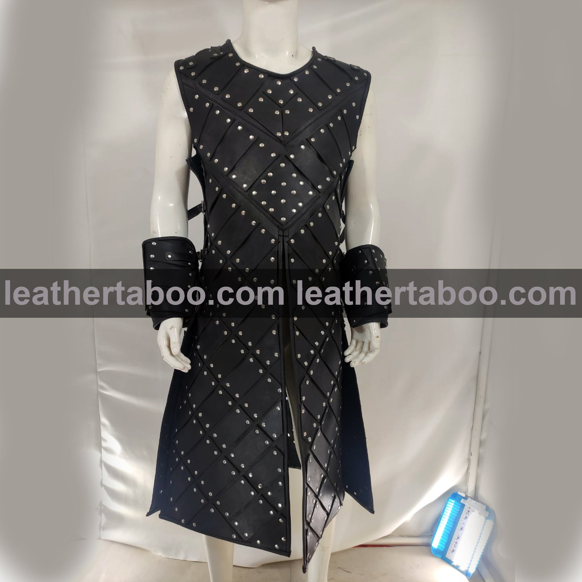 Handmade Black Leather Brigandine Cosplay Armor – LARP, Christmas & Halloween Costume | leathertaboo.com - leather taboo