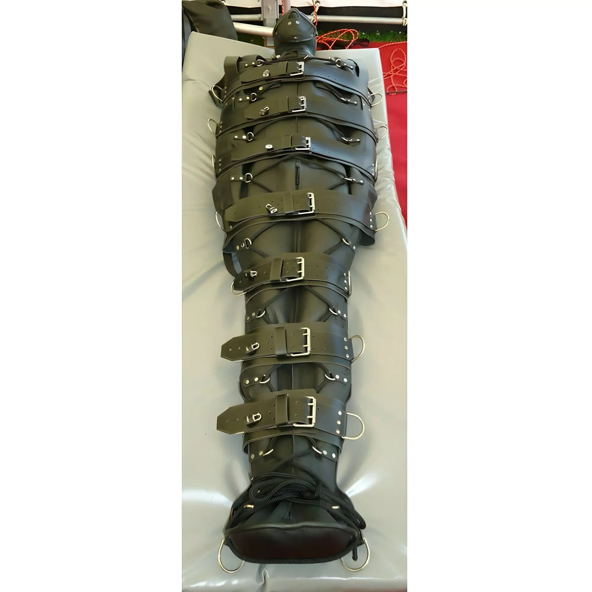 Real Cow leather Sleep Sack Bondage Body Bag Bdsm Mummy leathertaboo.com