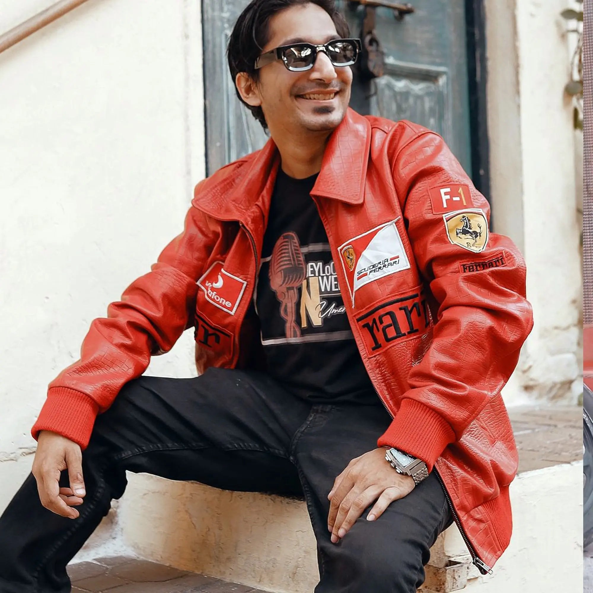 MEN'S LEATHER EFFECT JACKET
