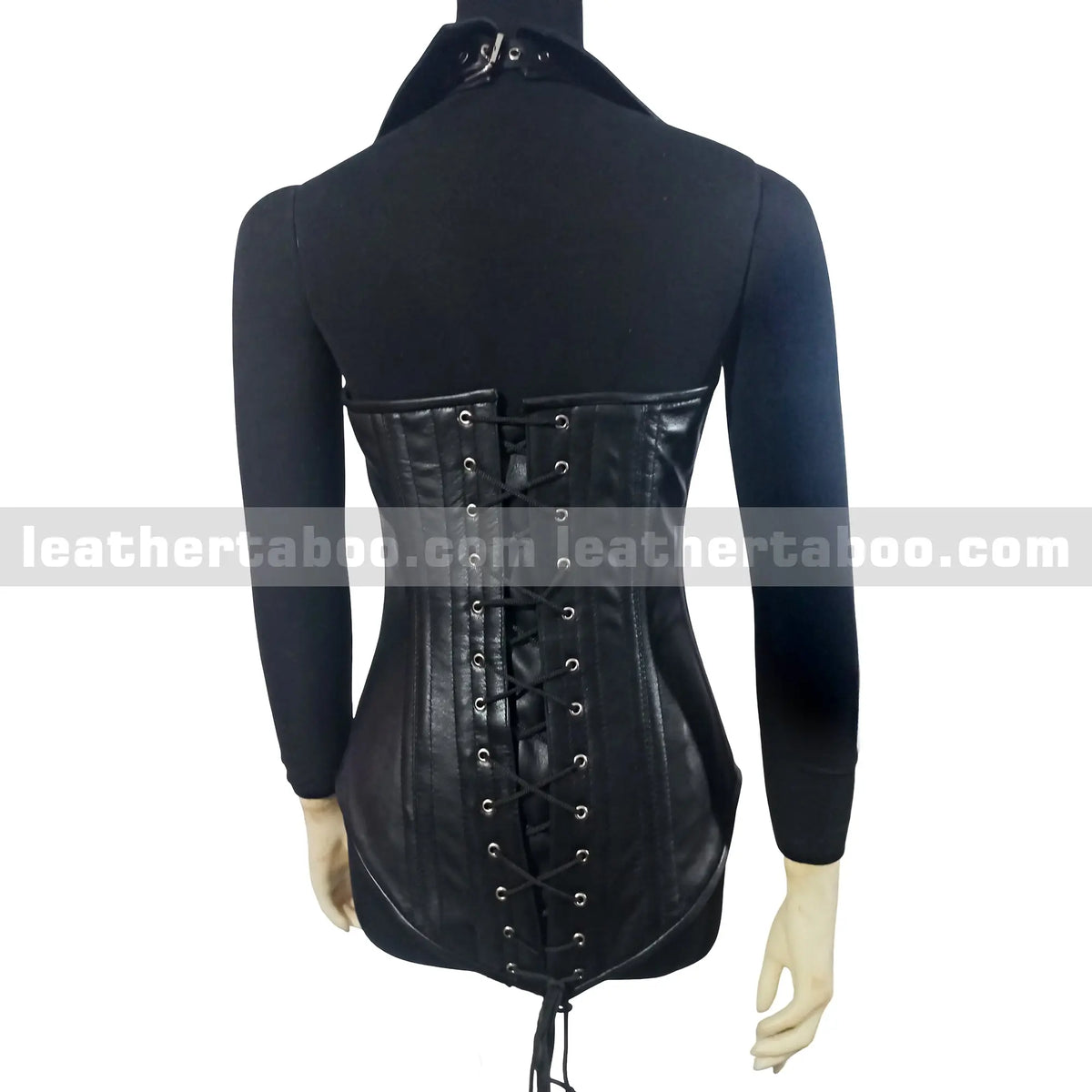 Women's Black Sheepskin Leather Vest with Zipper Closure | Stylish Fitted Biker Look - Leather taboo