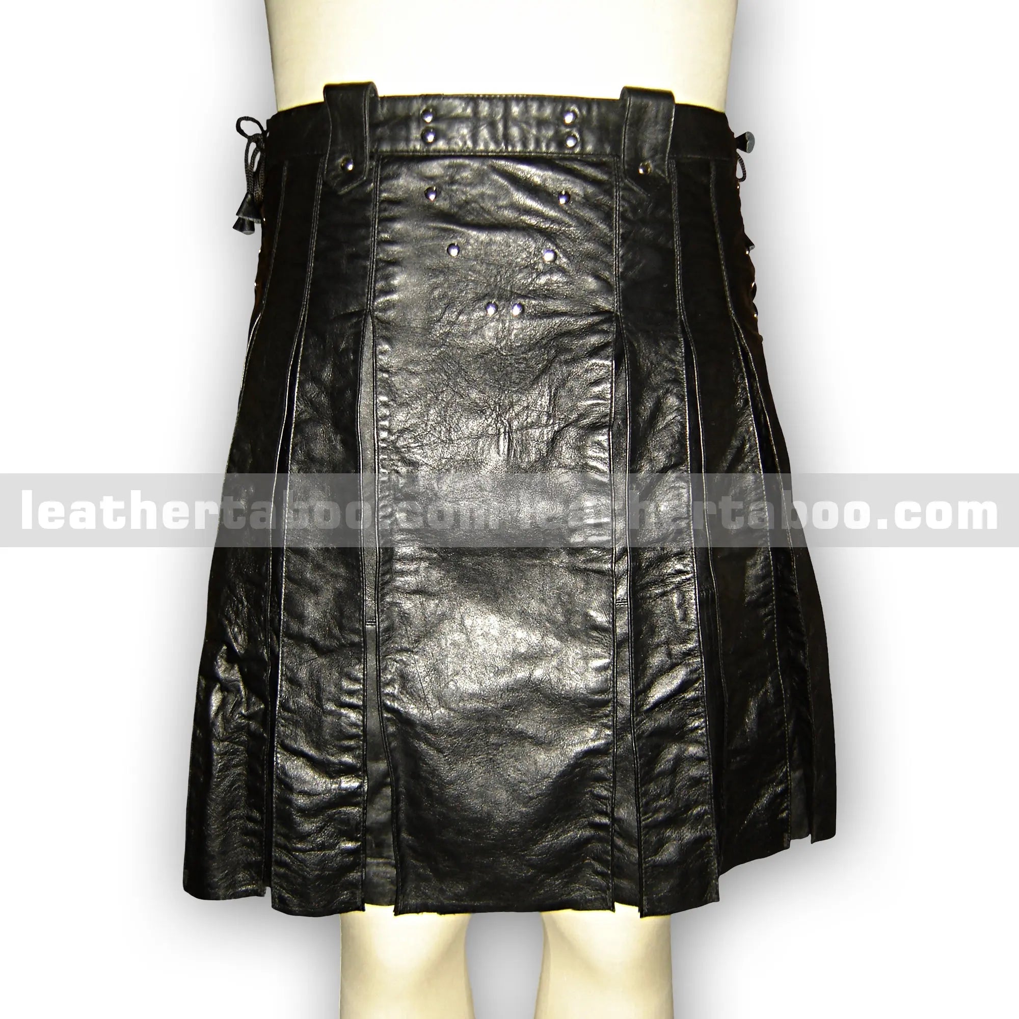 Men's Premium Sheepskin Leather Kilt Skirt – Modern Utility-Inspired Design - Leather taboo