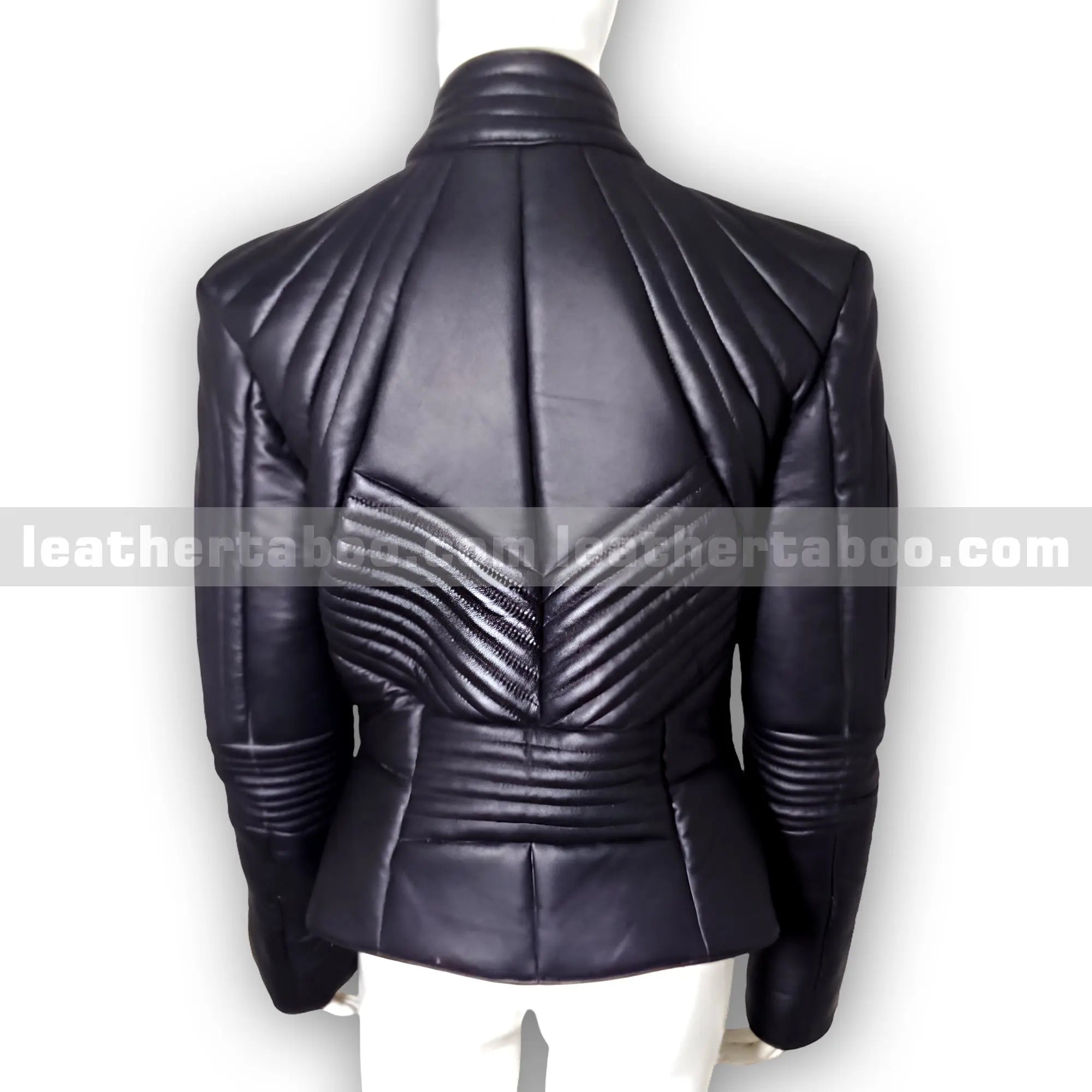 Women's Premium Sheepskin Leather Jacket – Quilted Moto Design with Front Zipper Closure - Leather taboo