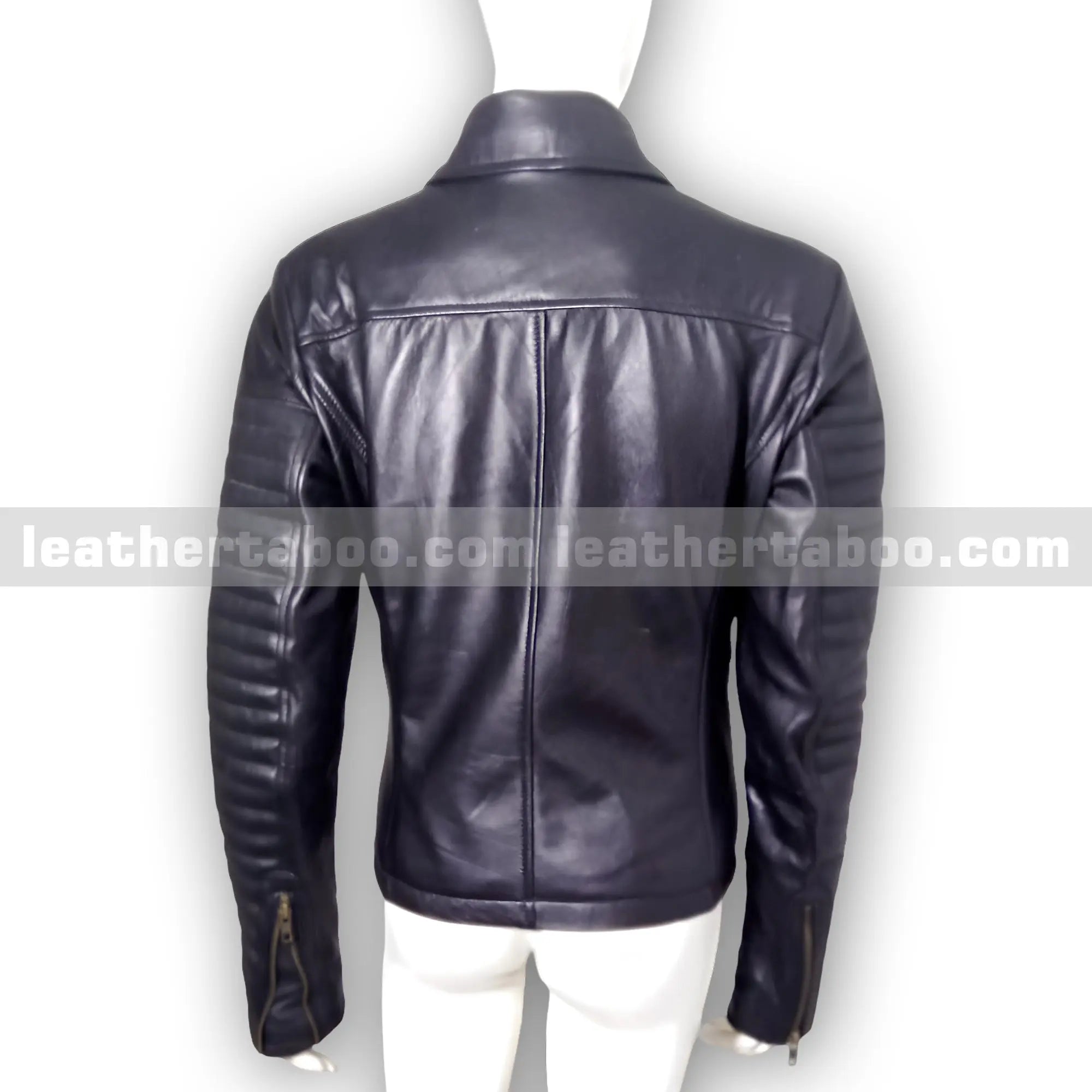 Women's Premium Sheepskin Leather Padded Jacket – Black Quilted Outerwear - Leather taboo