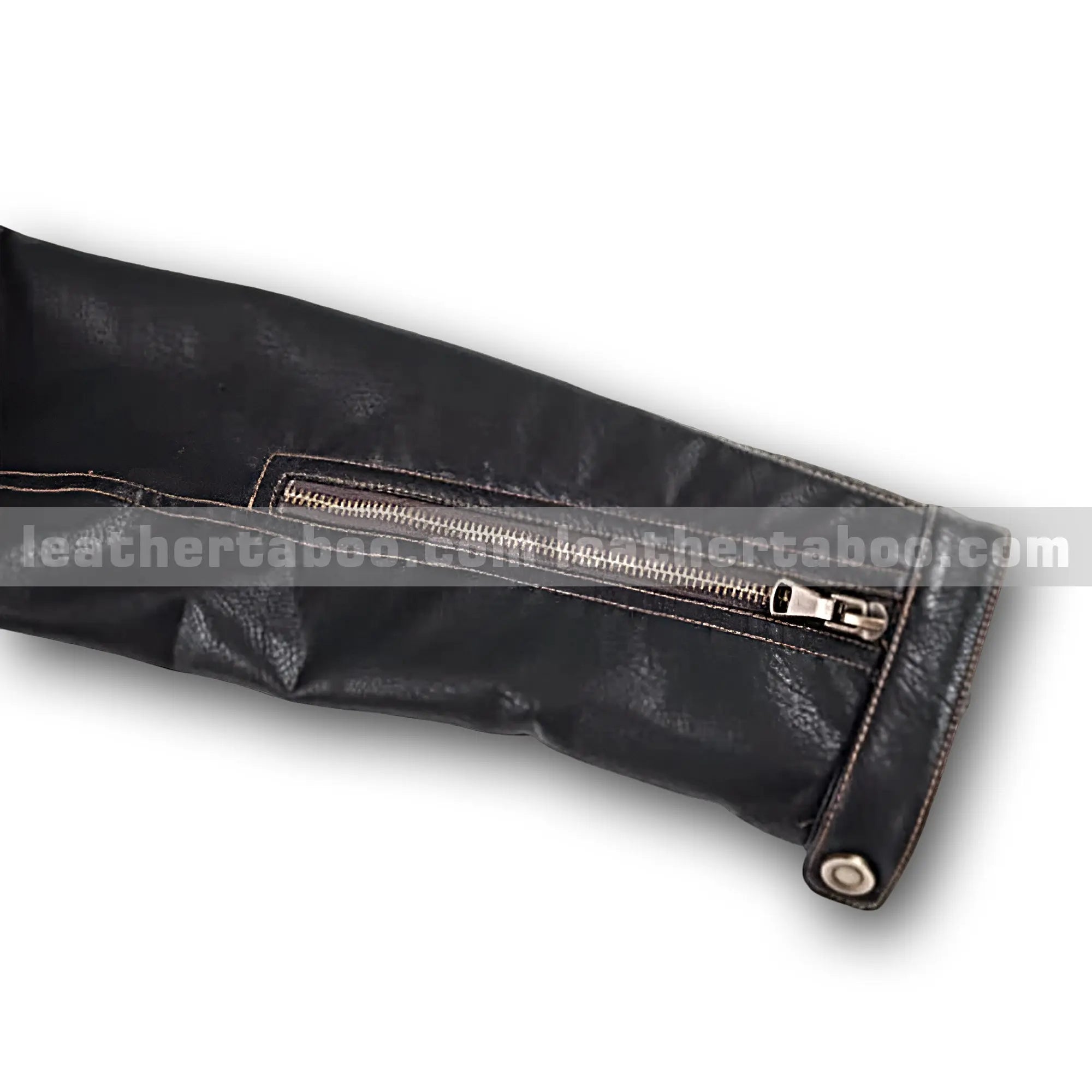 Men’s Black Premium Cowhide Leather Moto Jacket | Multi-Pocket Biker Jacket with Zipper Details & Adjustable Waist Belt - Leather taboo
