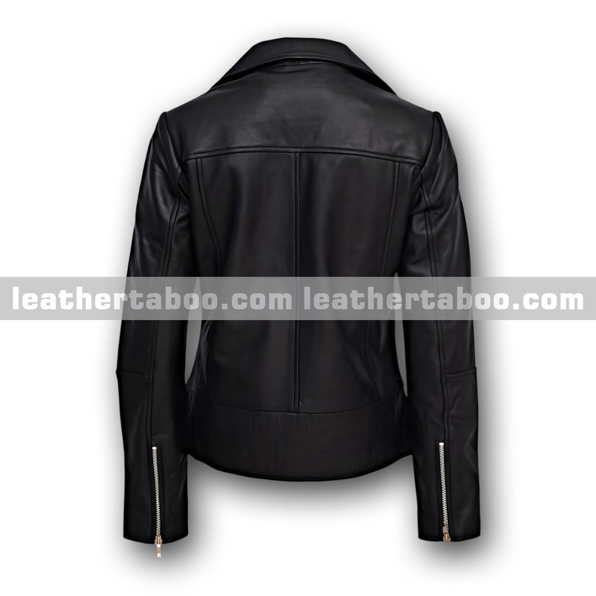 Women’s Black Sheepskin Leather Biker Jacket – Asymmetrical Zipper Moto Style with Lapel Collar and Stylish Silver Hardware