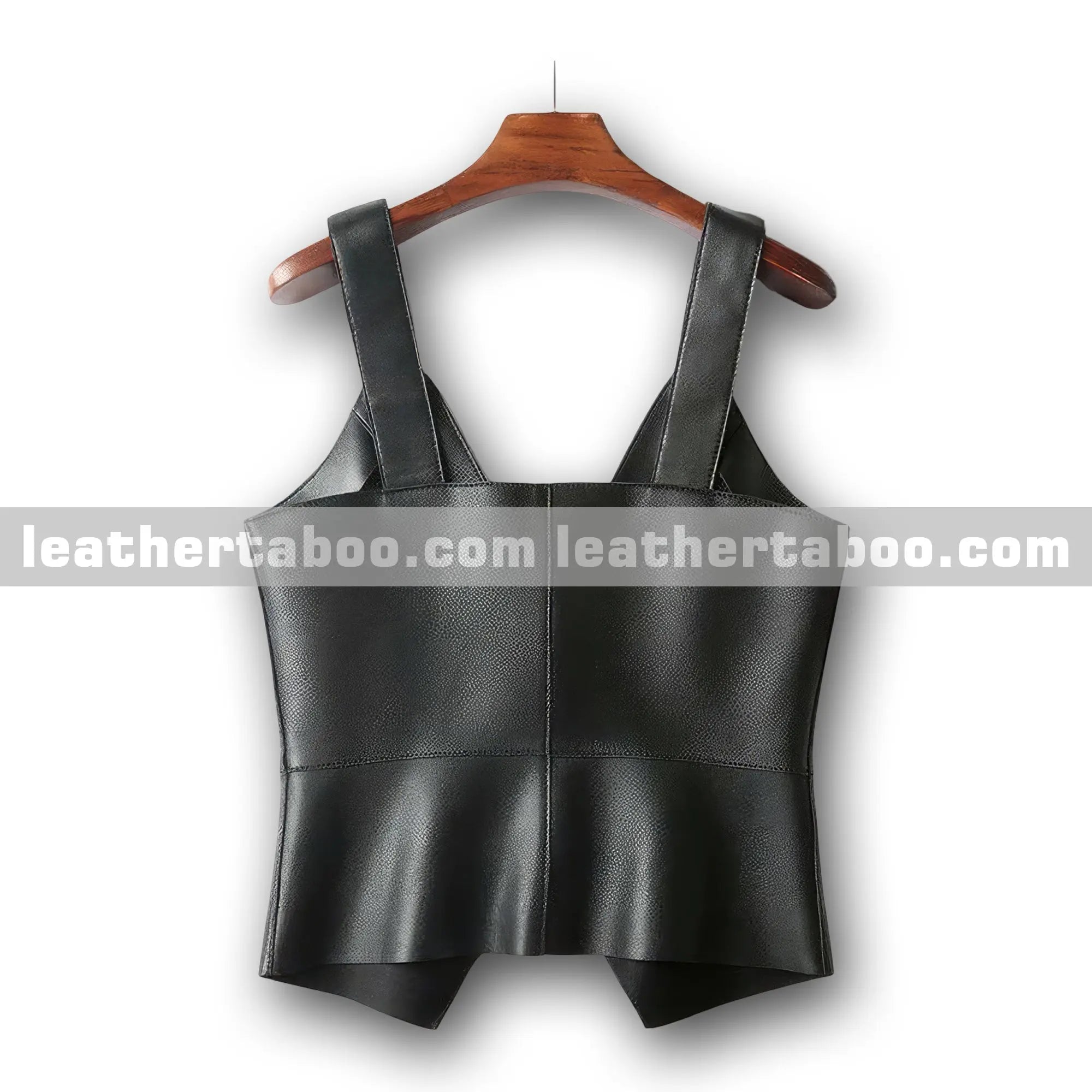 Women’s Black Cowhide Leather Crop Vest – Korean Style Streetwear Sleeveless Jacket, Party Outfit Fashion Outerwear - Leather taboo