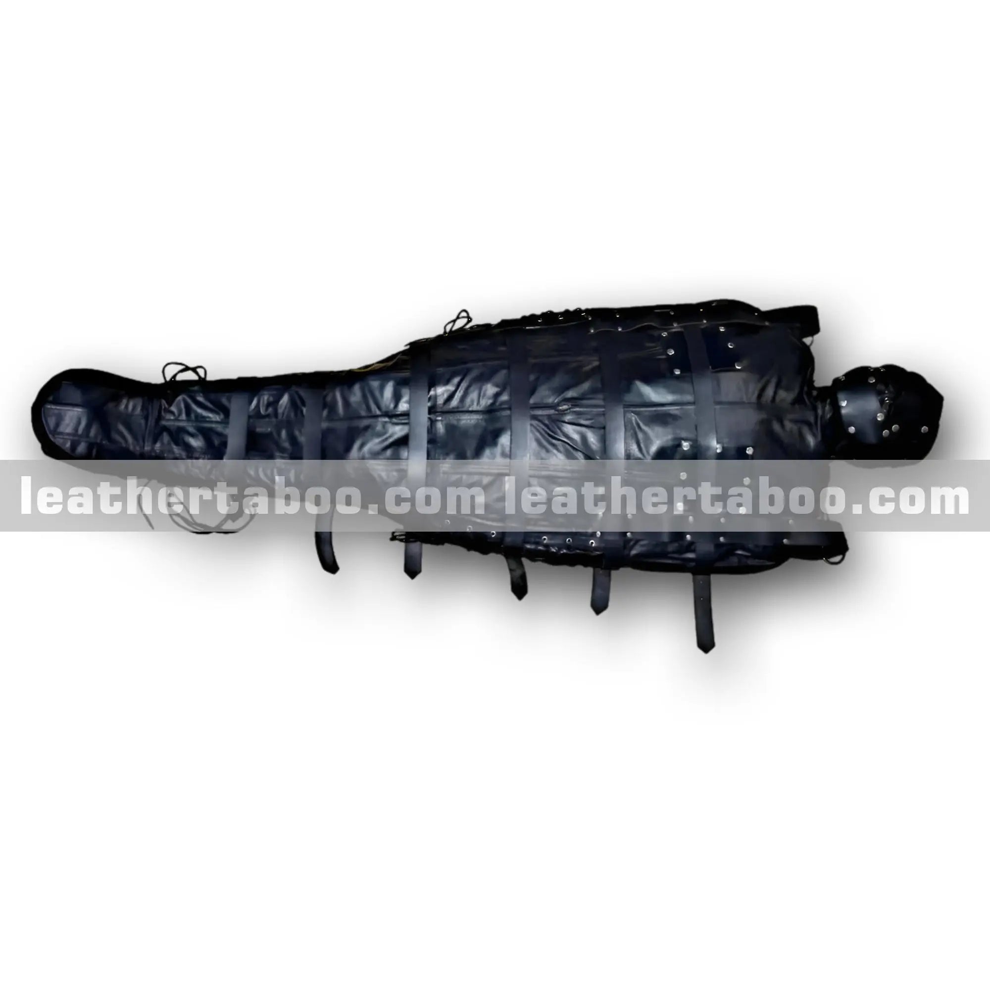 Custom Real Leather Body Bag โ Hood, Harness, Straitjacket & Belt Set - Leather taboo