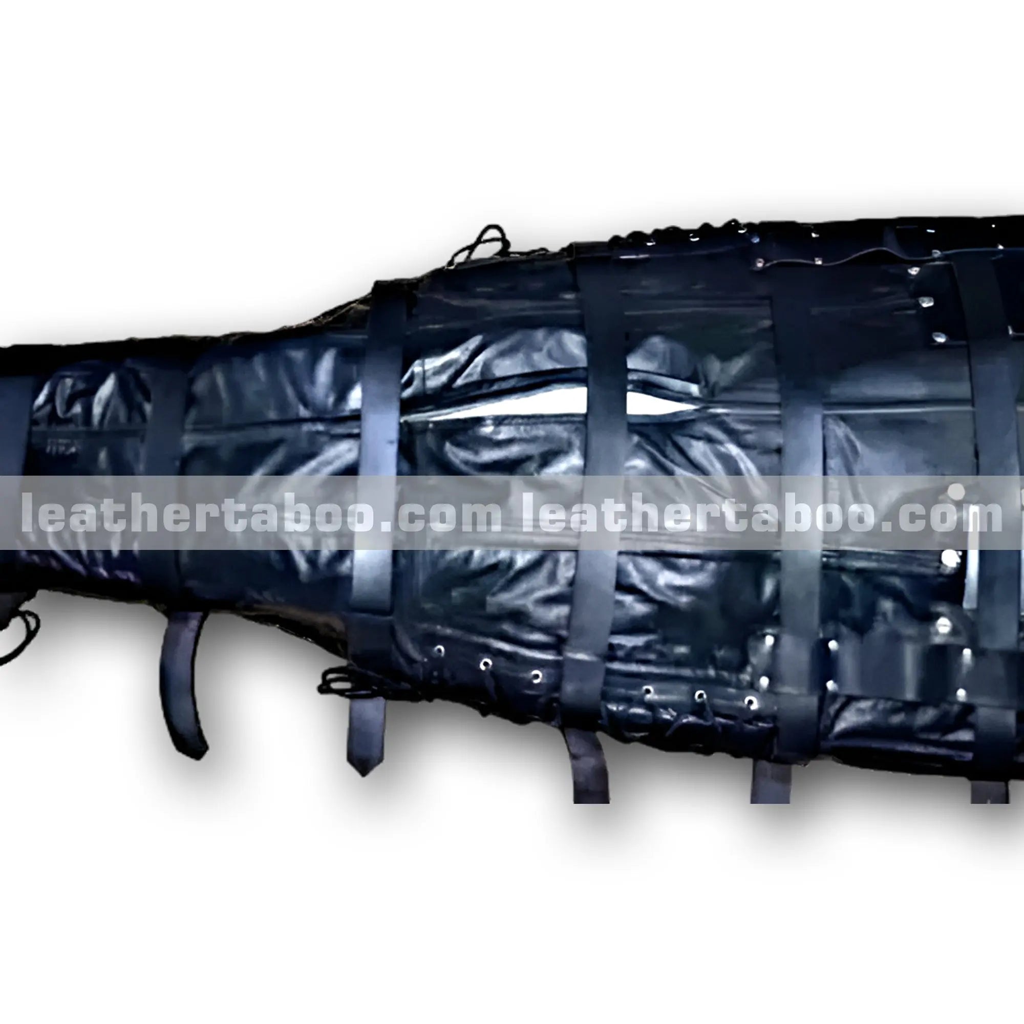 Custom Real Leather Body Bag – Hood, Harness, Straitjacket & Belt Set - Leather taboo