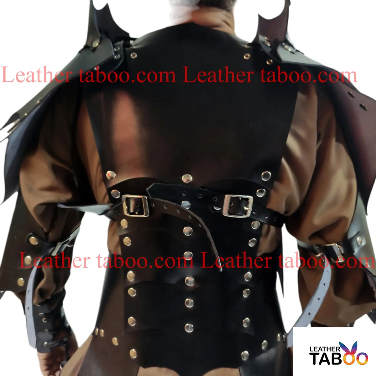 Mens Black Leather Armor LARP Medieval Warrior Armor leathertaboo.com - Leather taboo