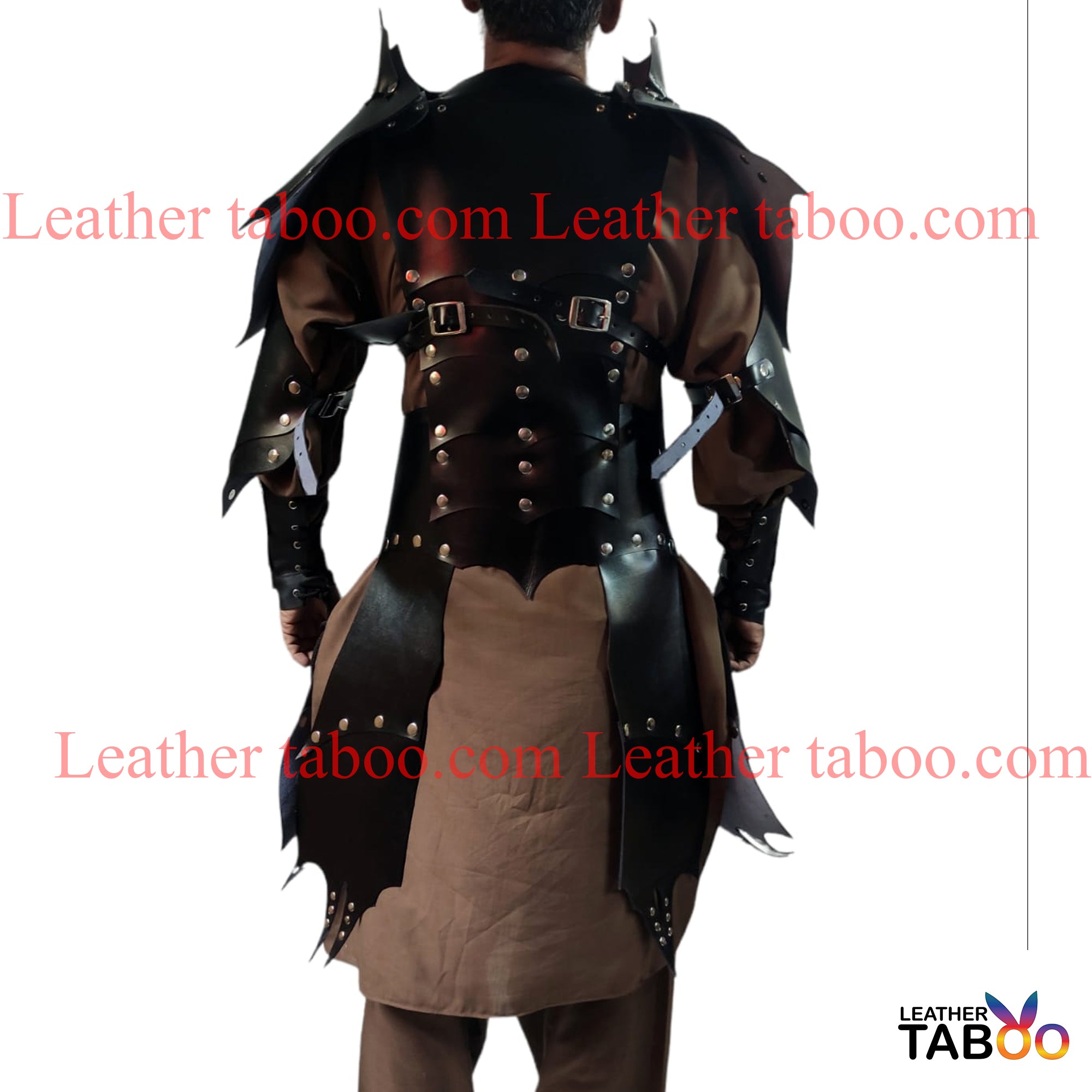 Mens Black Leather Armor LARP Medieval Warrior Armor leathertaboo.com - Leather taboo
