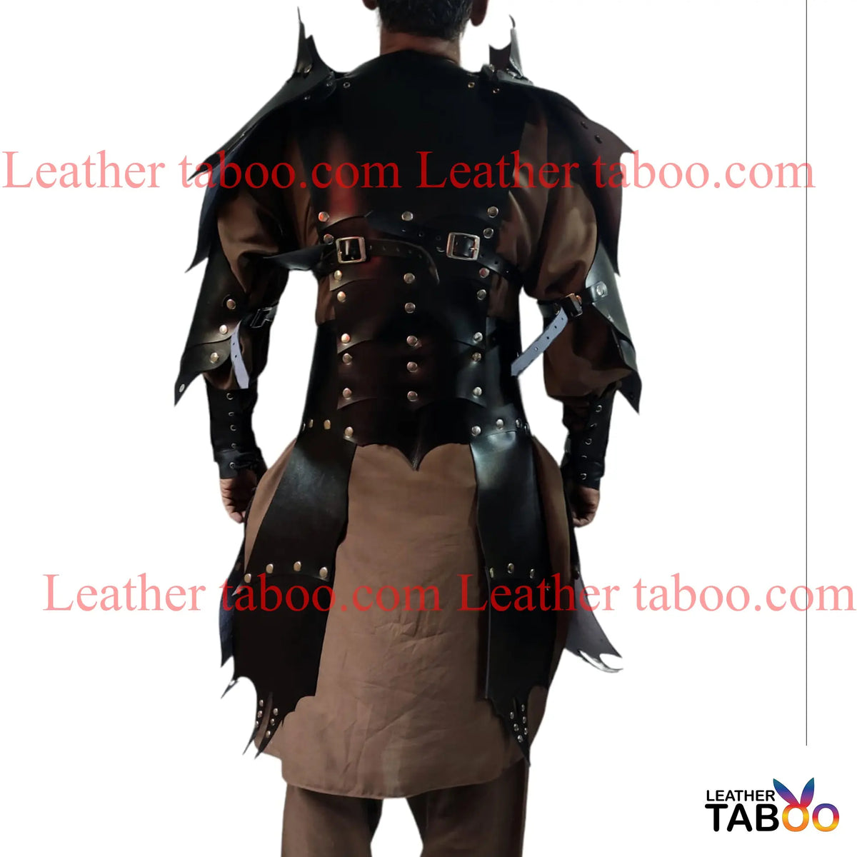 Mens Black Leather Armor LARP Medieval Warrior Armor leathertaboo.com - Leather taboo