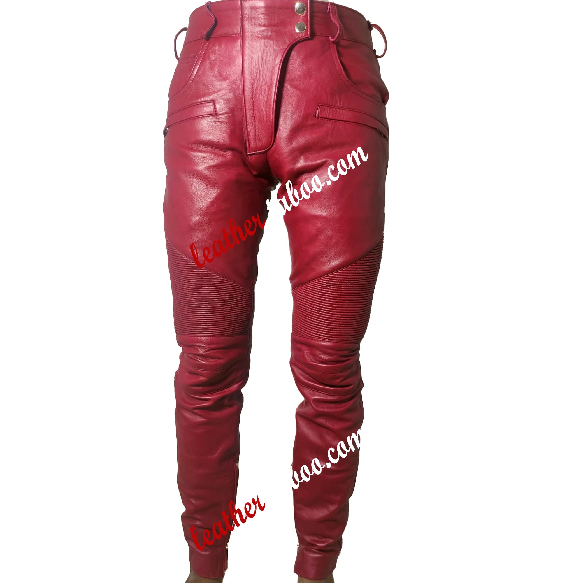 Men’s Genuine Lambskin Hot Style Pants Real Leather Night Club - Leather taboo