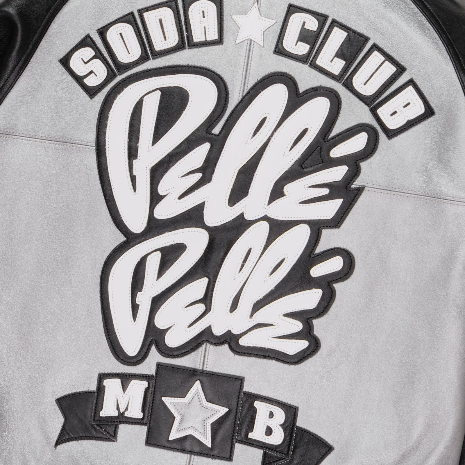 Pelle Pelle Silver & Black Cowhide Leather Jacket for Men – Sleek Monochrome Streetwear