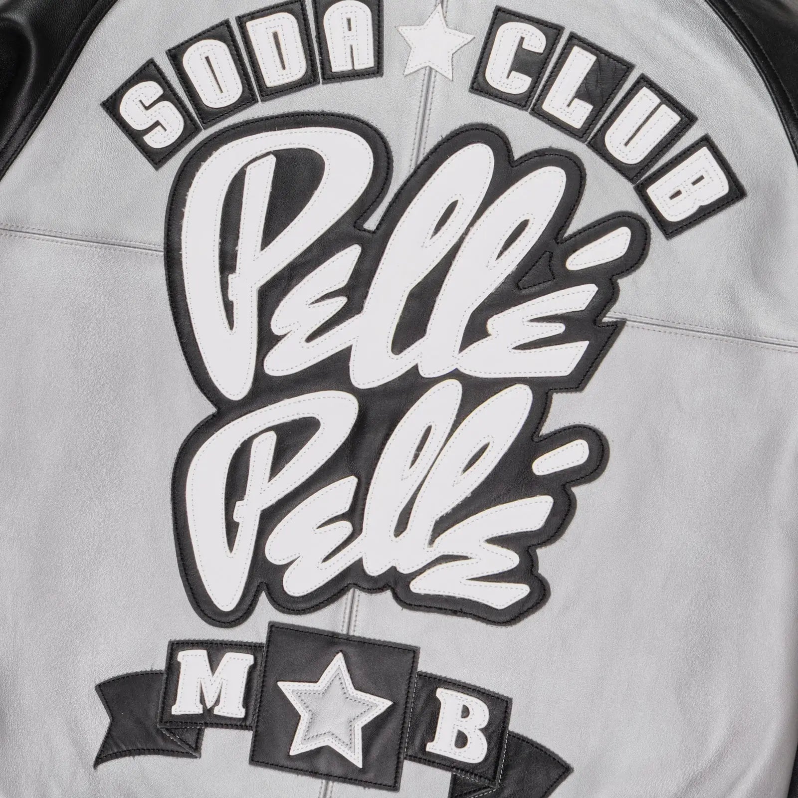 Pelle Pelle Silver & Black Cowhide Leather Jacket for Men – Sleek Monochrome Streetwear - Leather taboo