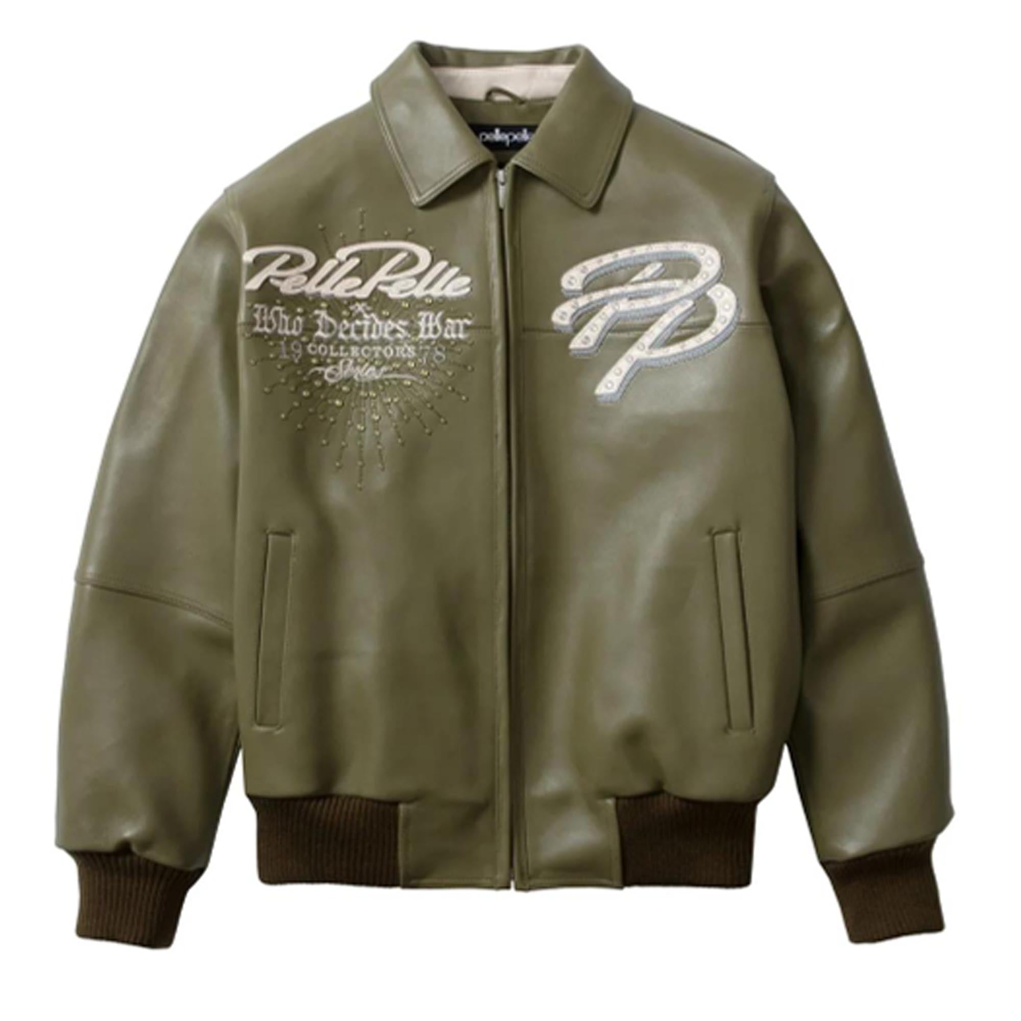 Pelle Pelle Greatest Of All Time Marc Buchanan Olive Jacket (Copy) leathertaboo.com