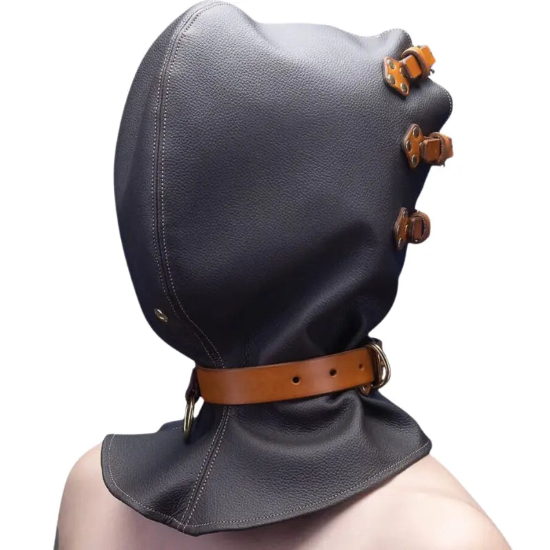 Share : We will confirm the size for some of the products by email. So, your items will be in proper fitting. RELA LEATHET FULLY ADJUSTABLE BONDAGE HOOD WITH COLLAR - Leather taboo
