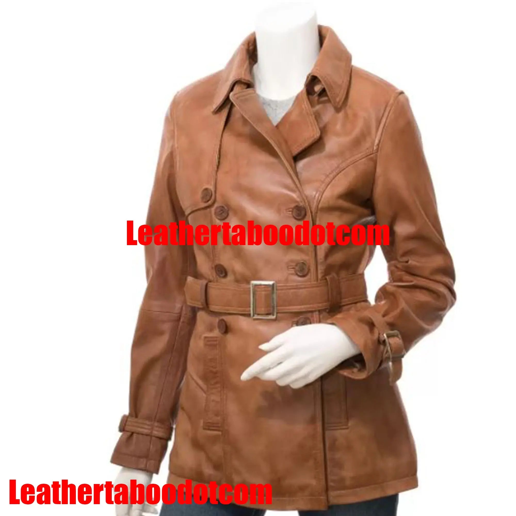 Brown Leather Outer Shell Tall Coats, Jackets & Waistcoats for Women Leathertaboo - Leather taboo