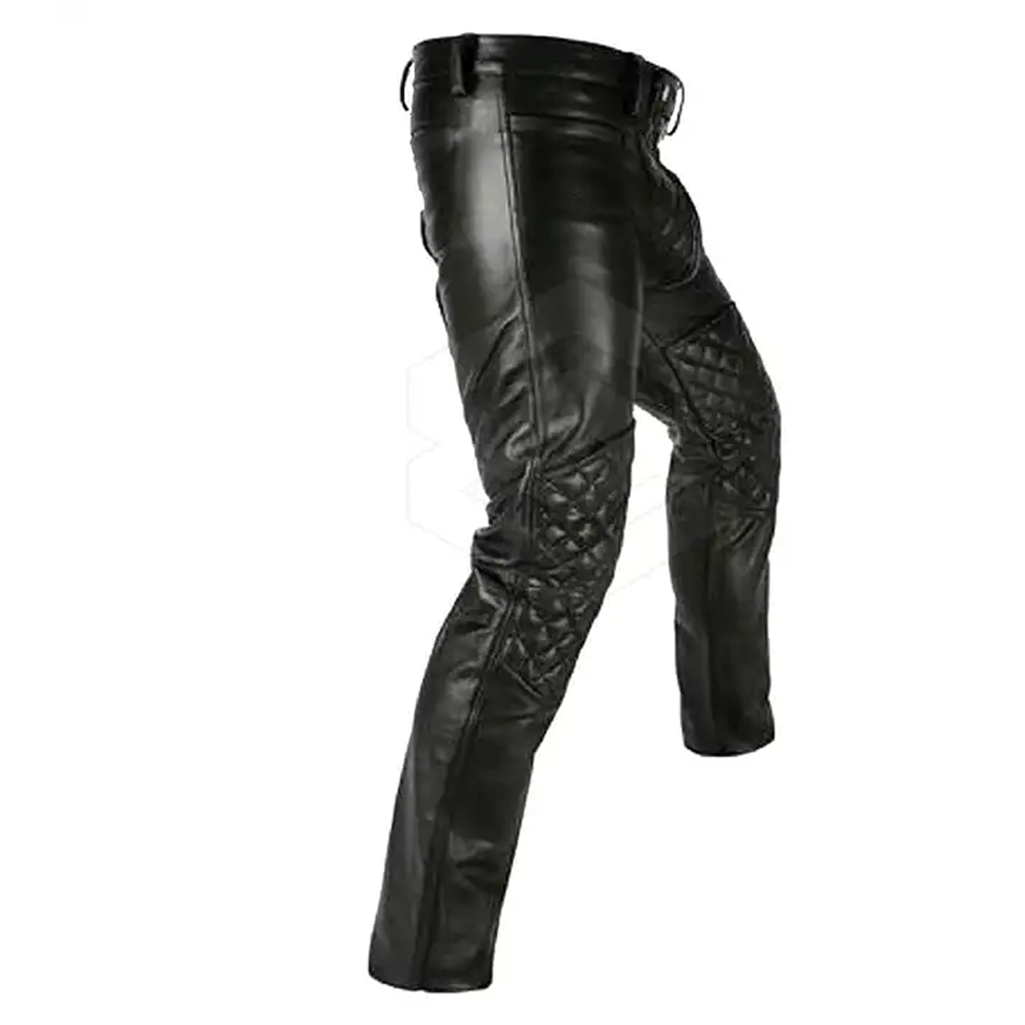 Men's Real Leather Pant Punk Kink Jeans Trousers BLUFF Pants Bikers Breeches Plan Cow Leather leather taboo