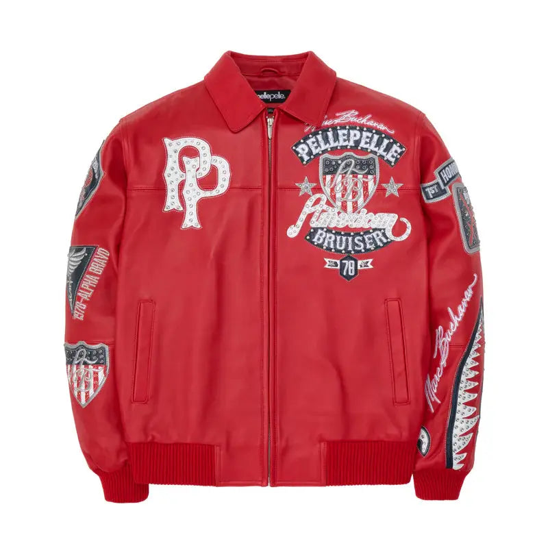 Pelle Pelle American Bruiser Red Leather Jacket
