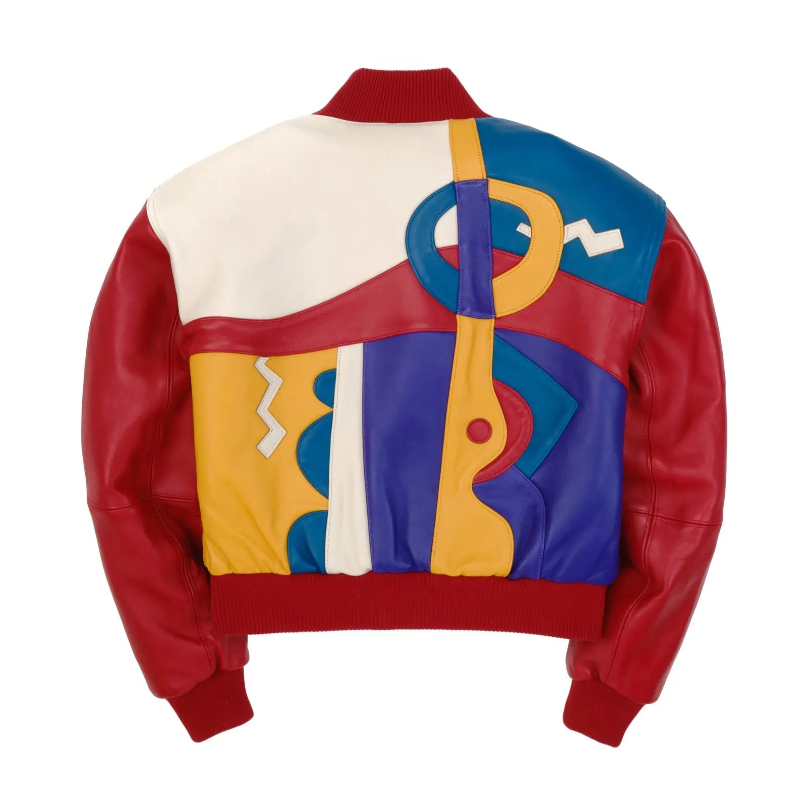 Women’s Pelle Pelle Red & Multicolor Cowhide Leather Jacket – Premium Designer Streetwear - Leather taboo