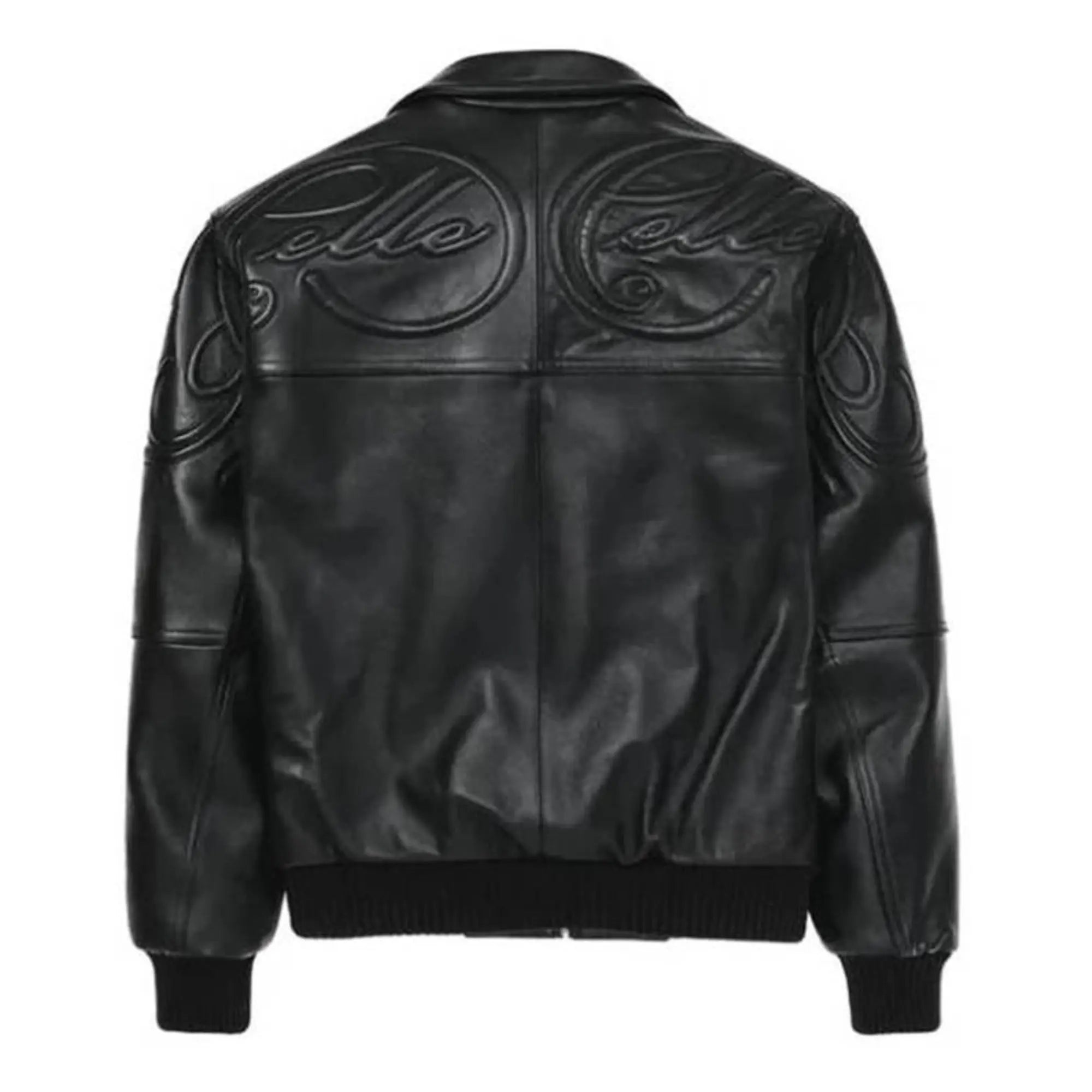 Premium Pelle Pelle Black Cowhide Leather Jacket for Men โ Classic Bomber Style - Leather taboo