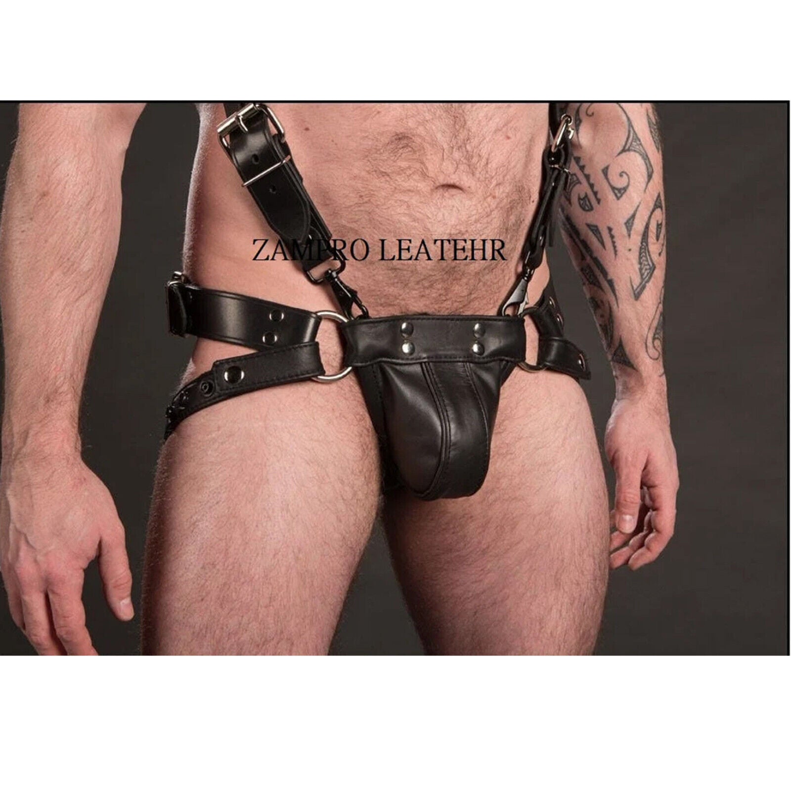 Mens Leather Harness Body Chest Armor Buckles Adjustable Strap Belt Club Costum
