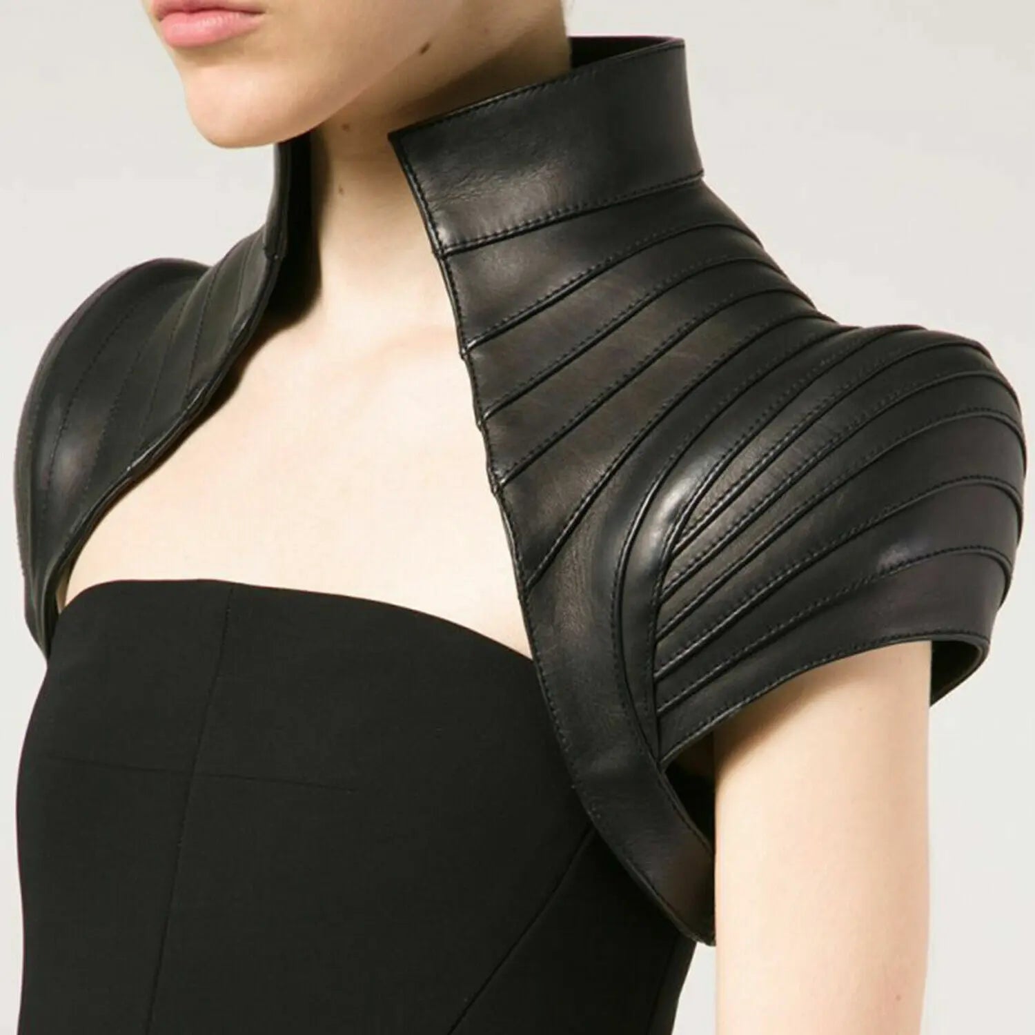 Women's Real Gothic Bolero - Steampunk Leather dress