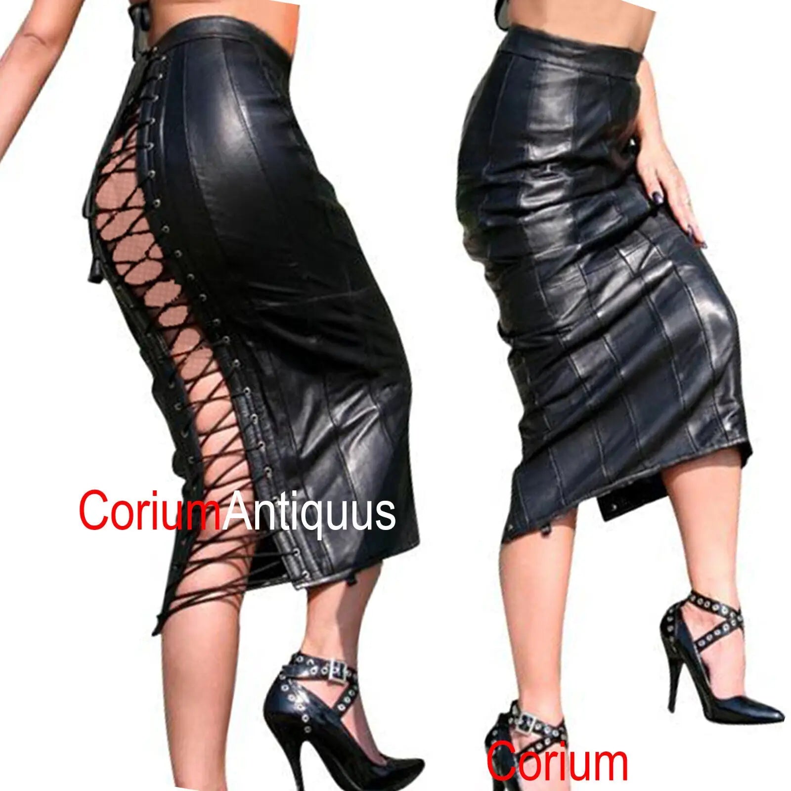 Women's Real Sheep Leather Stylish Skirt For Party & Night Club Wear