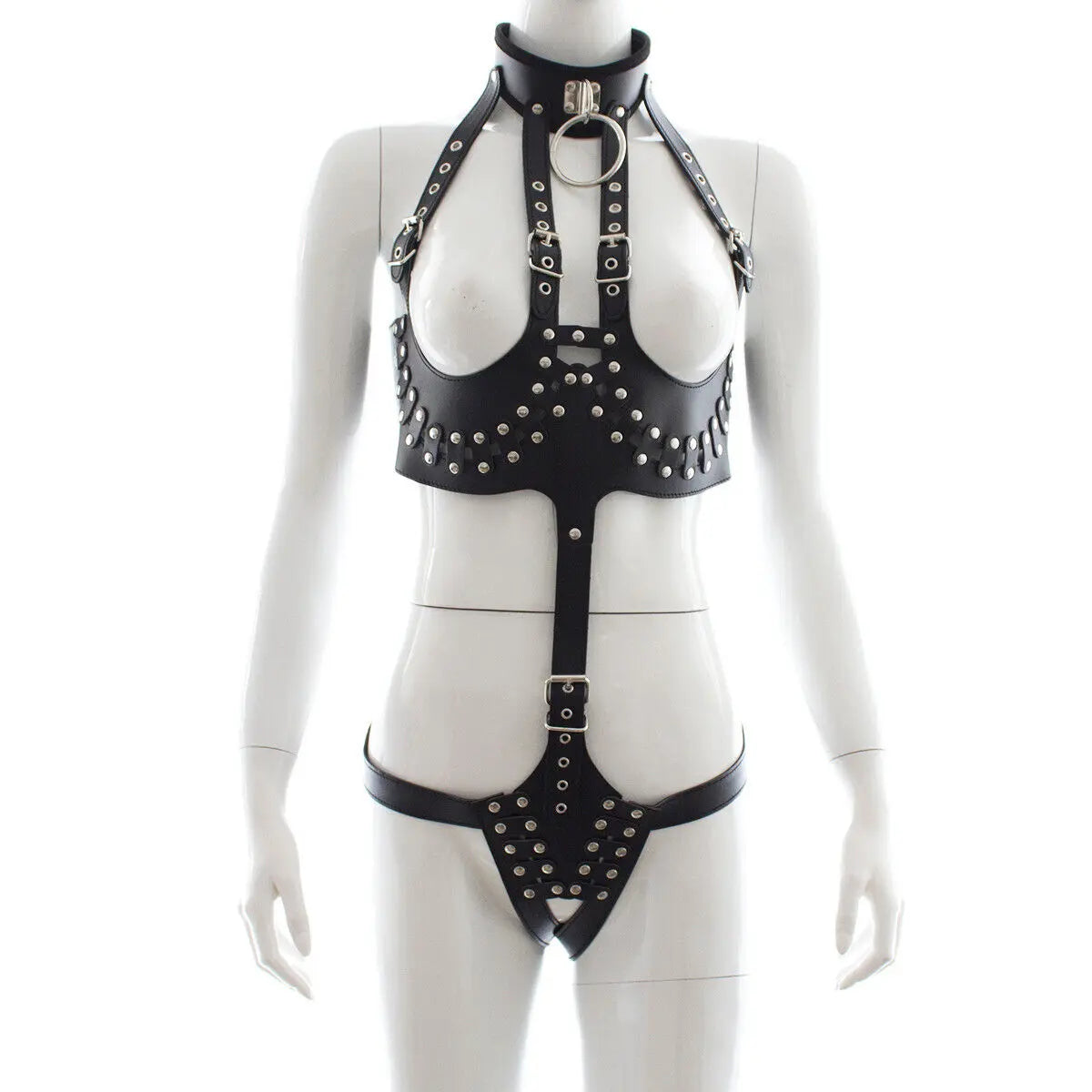 Sexlady Lingerie Set Leather Black Queen Dress Sex Toys Leather Suit Flirting