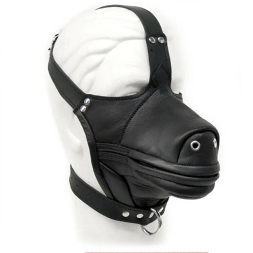 Handmade Leather Steampunk Fantasy Head Mask Dog-Inspired BDSM Mask โ Premium Artisan Wearable Accessory