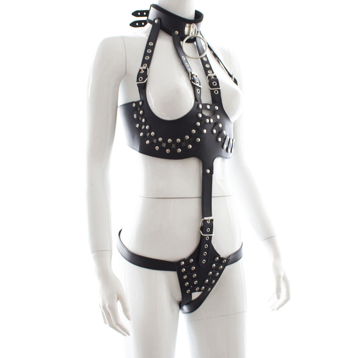 Sexlady Lingerie Set Leather Black Queen Dress Sex Toys Leather Suit Flirting