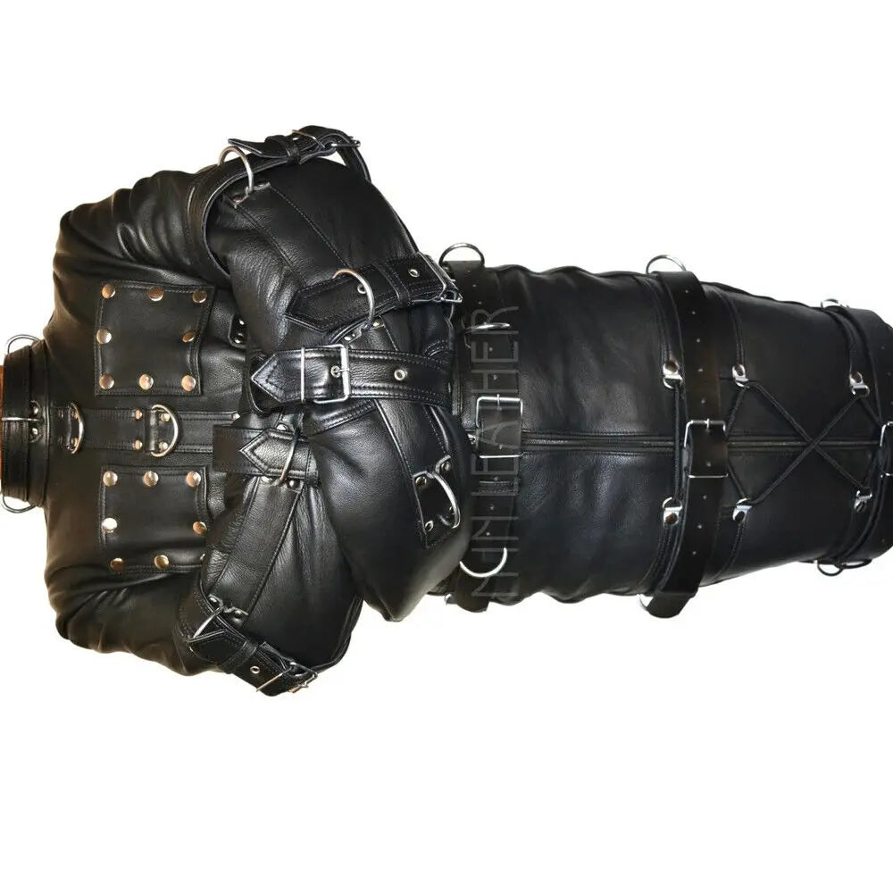Cow leather Sleep Sack Bondage Body Bag Bdsm Mummy Seductive Restricted Bondage