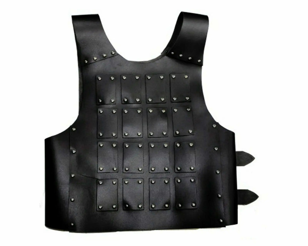 Leather Cuirass Knight LARP Medieval Armor Squire's Costume Greek Shield