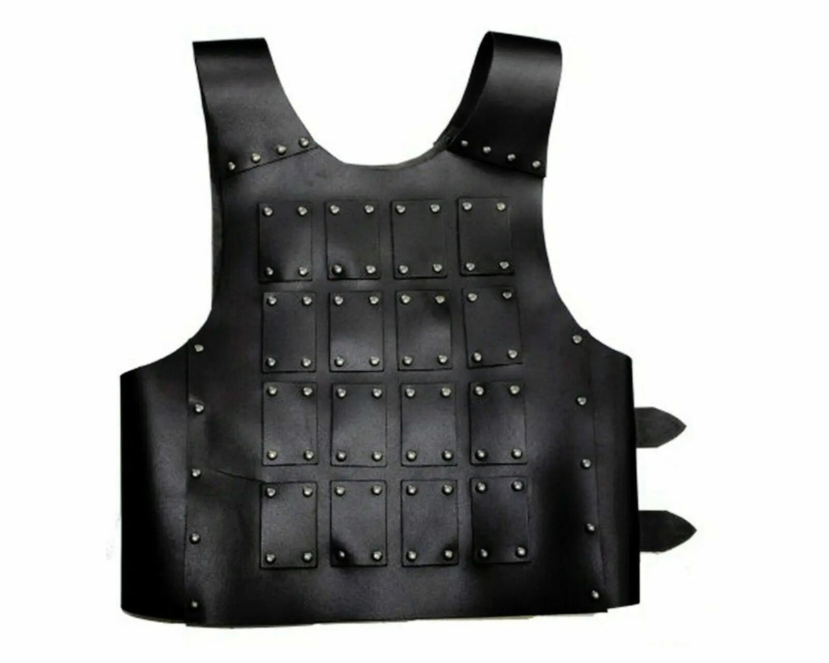 Leather Cuirass Knight LARP Medieval Armor Squire's Costume Greek Shield