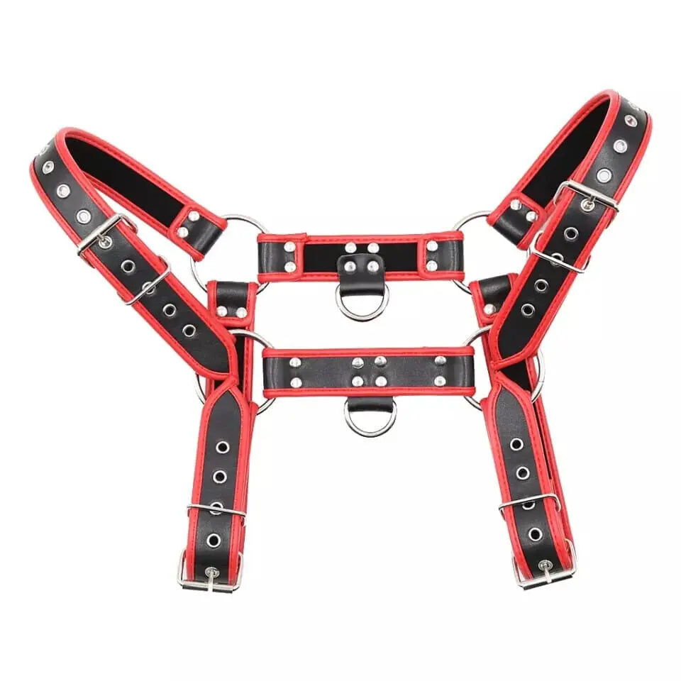 Black Leath Menโs Chest Harness |Leather Harness |Cosplay Harness |Sexy Gift for