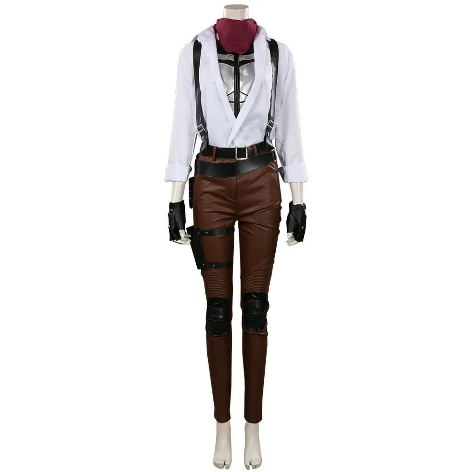 Women's Stylish Leather Trouser Pants - Red Leggings - Low Rise Pants - Slim fit Outfit
