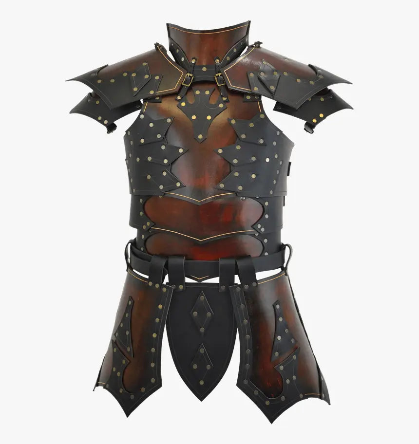 Men’s Leather Cuirass Armor Medieval Roman Breastplate Bracer Set LARP Cosplay Costume – Handmade Warrior Gear
