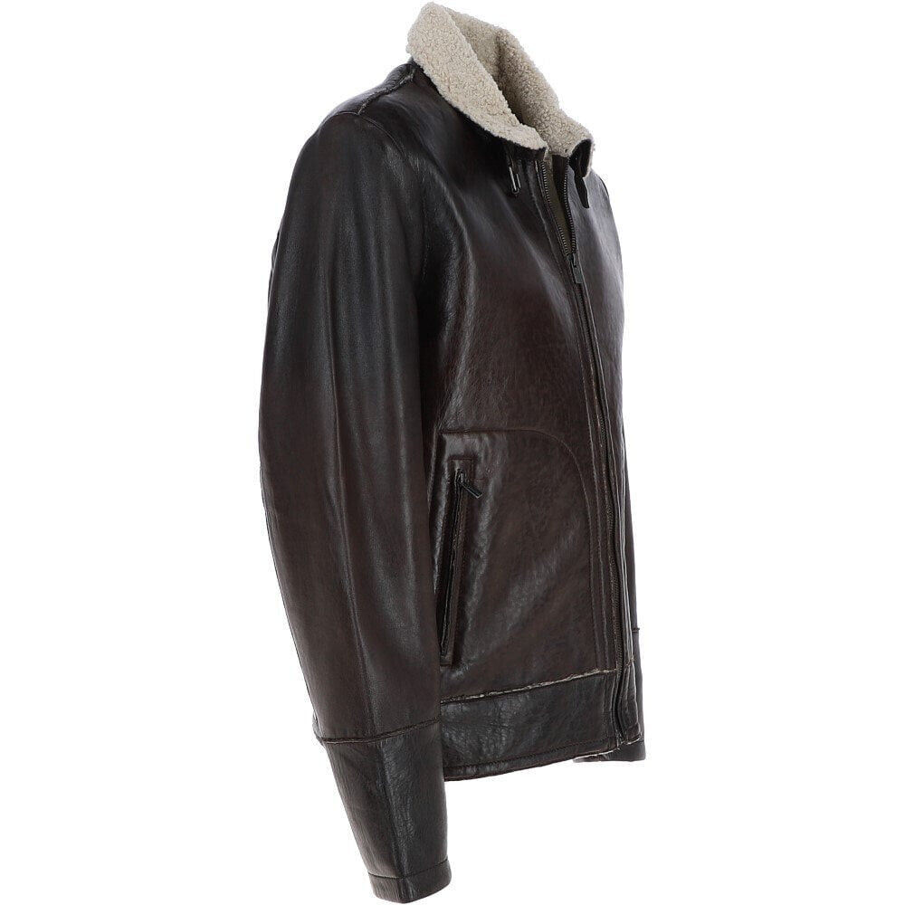 100% genuine leather Regular fit Buttons and zip fastening closure Tw