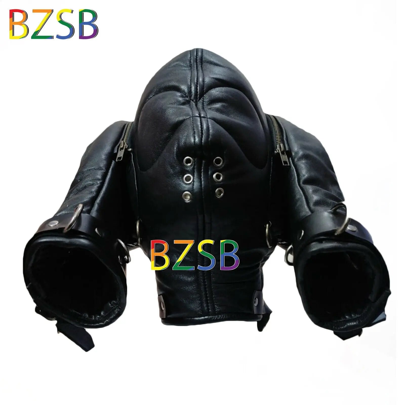 Real Pure Sheep Leather BDSM Face hood fetish Slave extreme Bondage Leather with