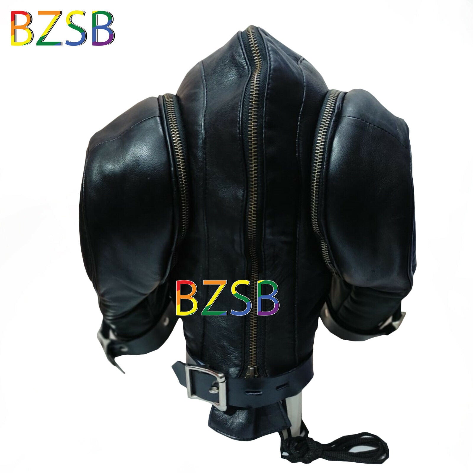 Real Pure Sheep Leather BDSM Face hood fetish Slave extreme Bondage Leather with