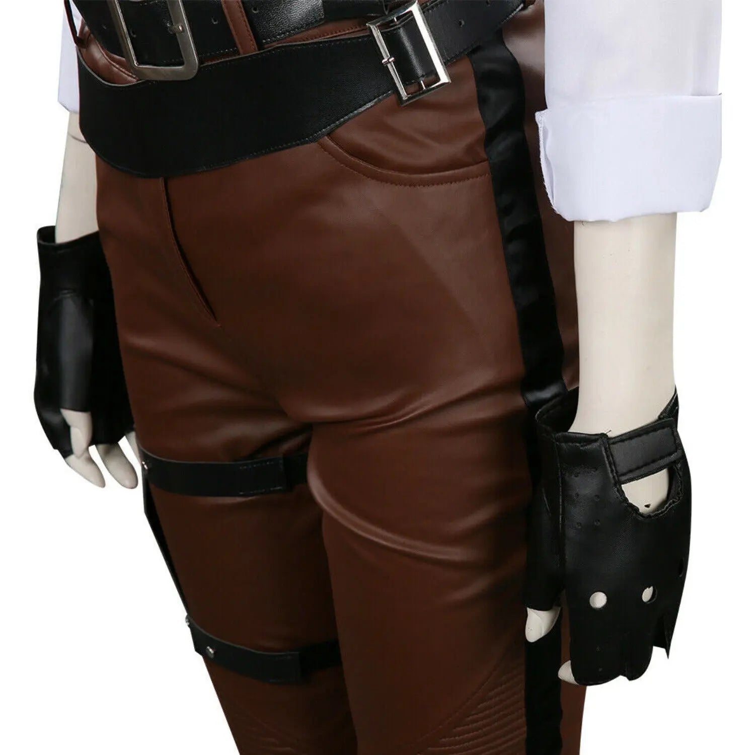 Women's Stylish Leather Trouser Pants - Red Leggings - Low Rise Pants - Slim fit Outfit