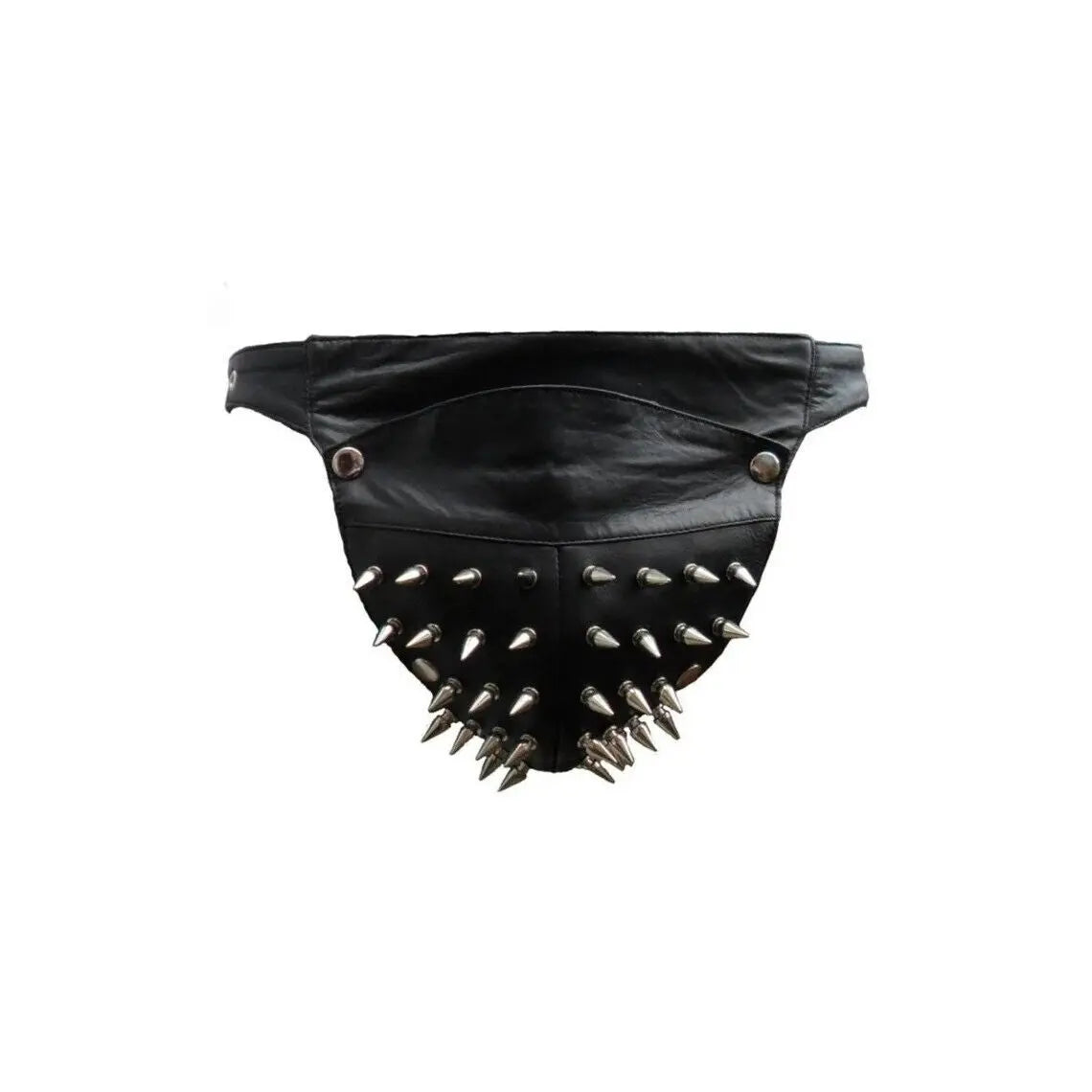 Handmade Lambskin Leather Spiked Bondage Jockstrap Thong Briefs Posing Gay Pouch