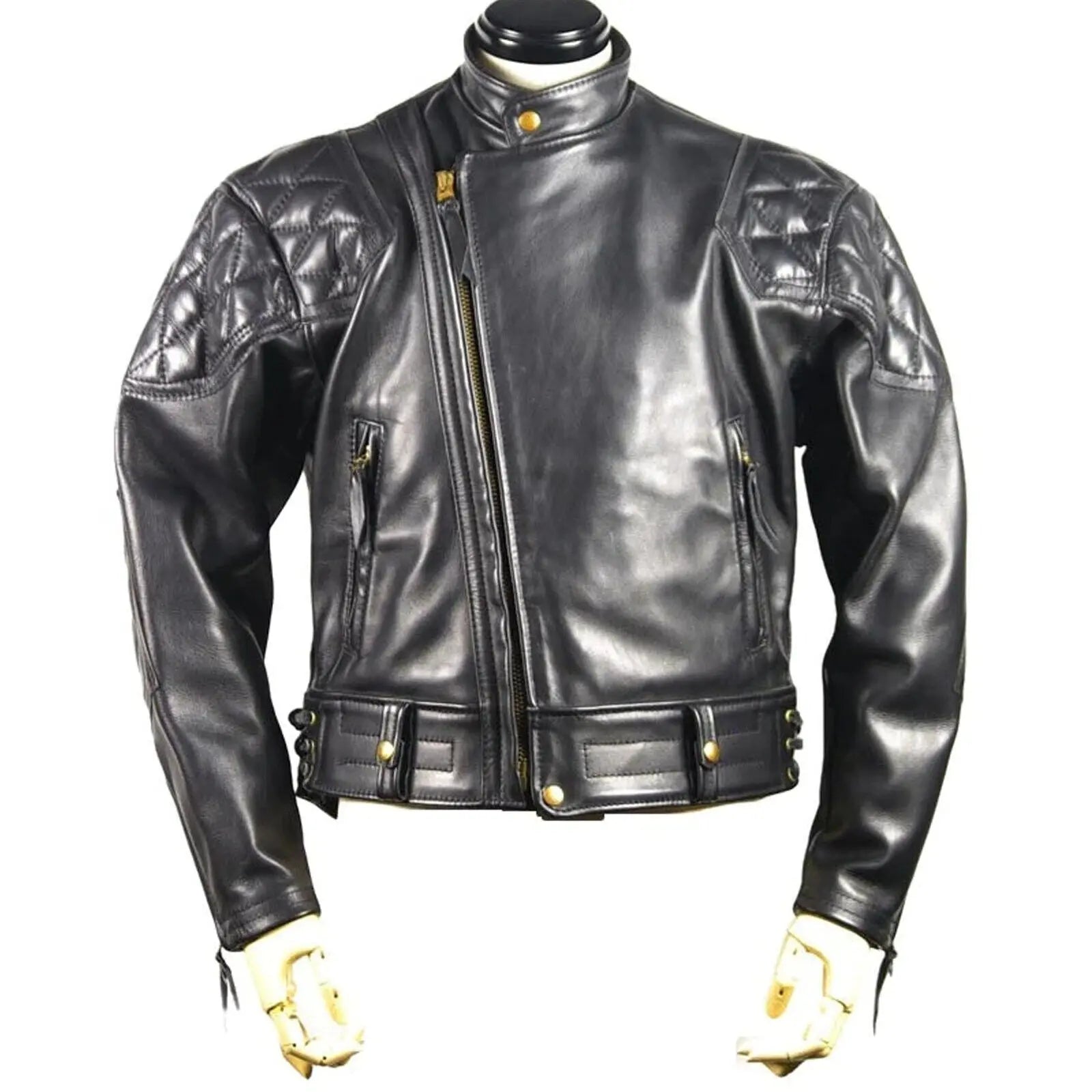 Premium Genuine Cowhide Leather Padded Jacket