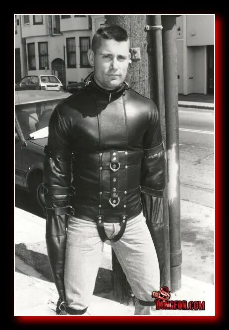 Genuine Leather Bondage Asylum Straitjacket BDSM Extreme Restricted Arms Binder – Adjustable Statement Wear